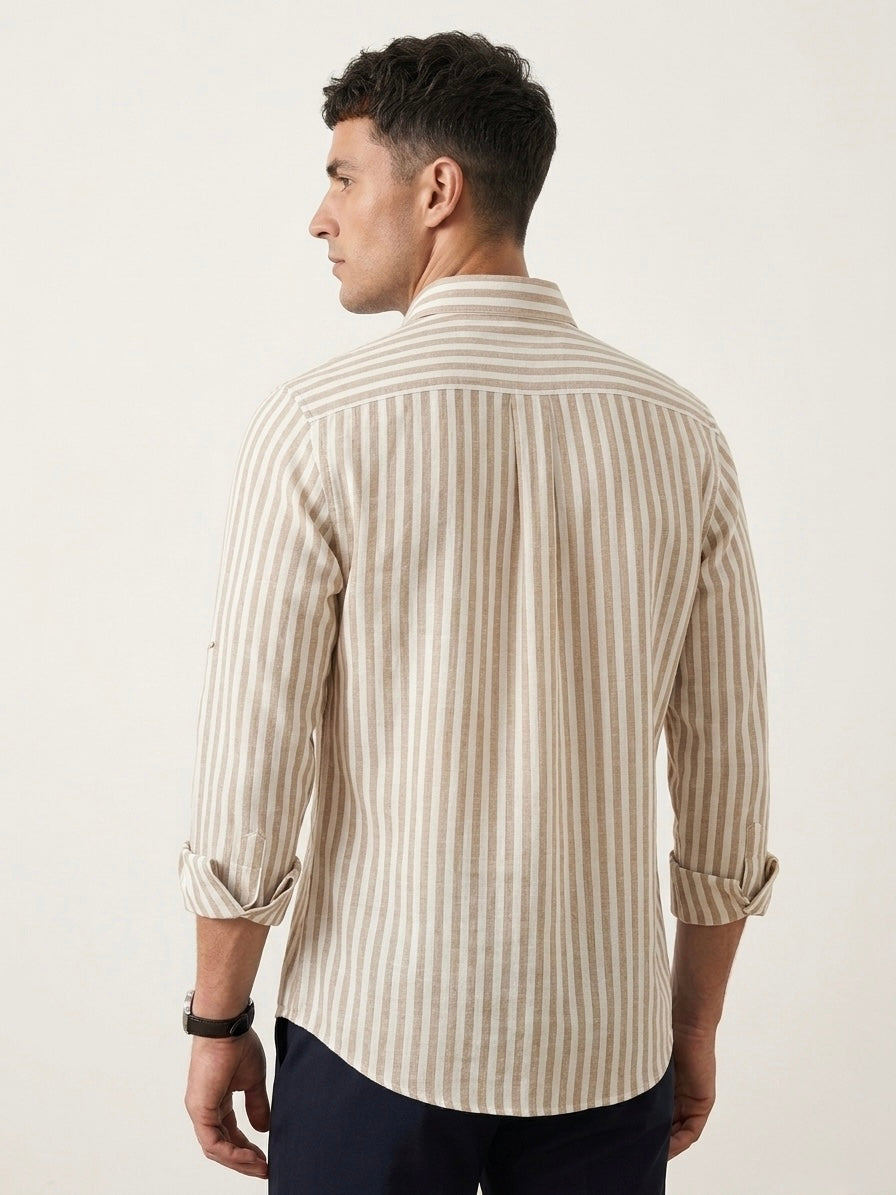 Beige Stripe Shirt