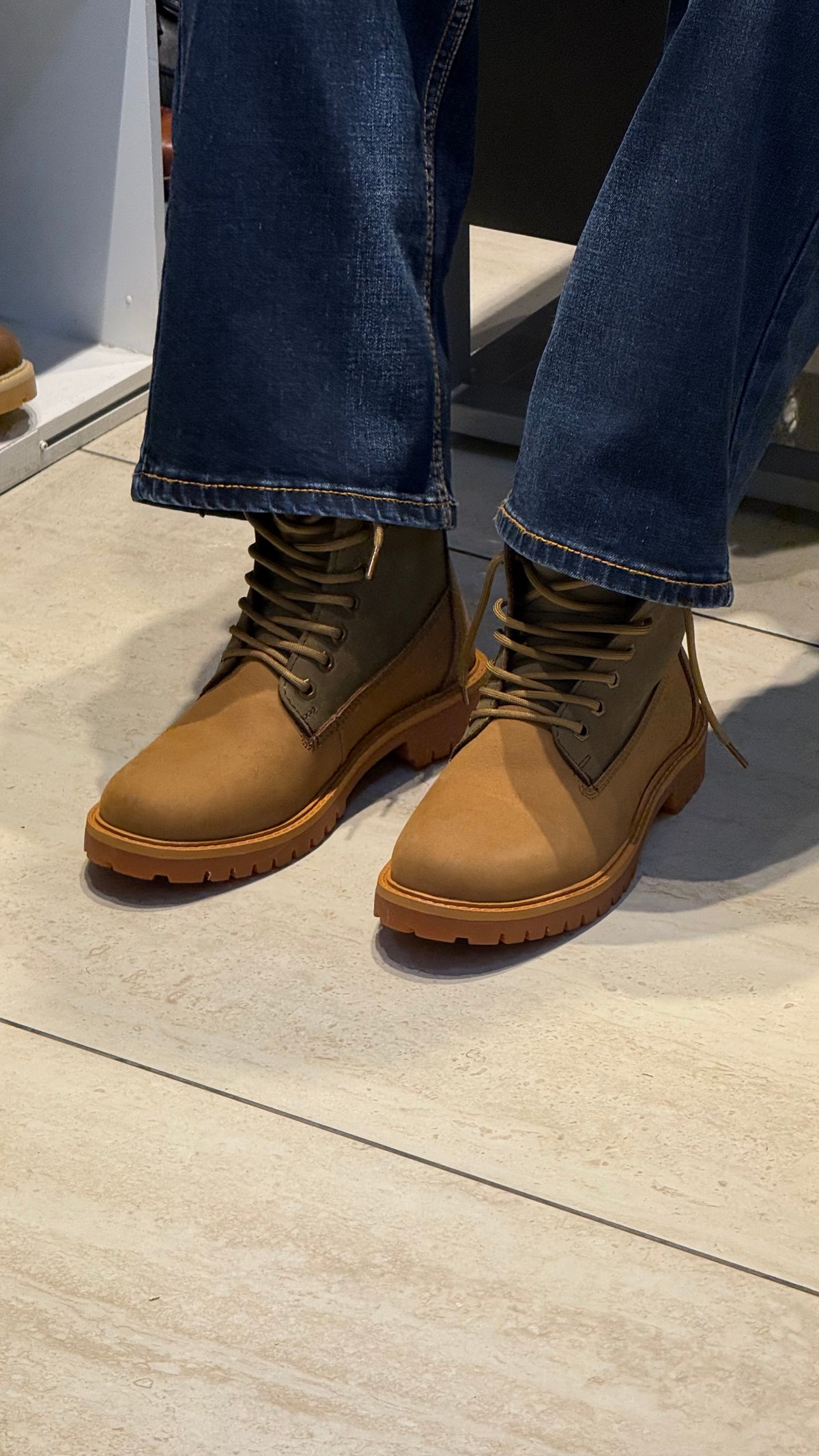 Casual Wear Trendy Boots in Brown & Olive
