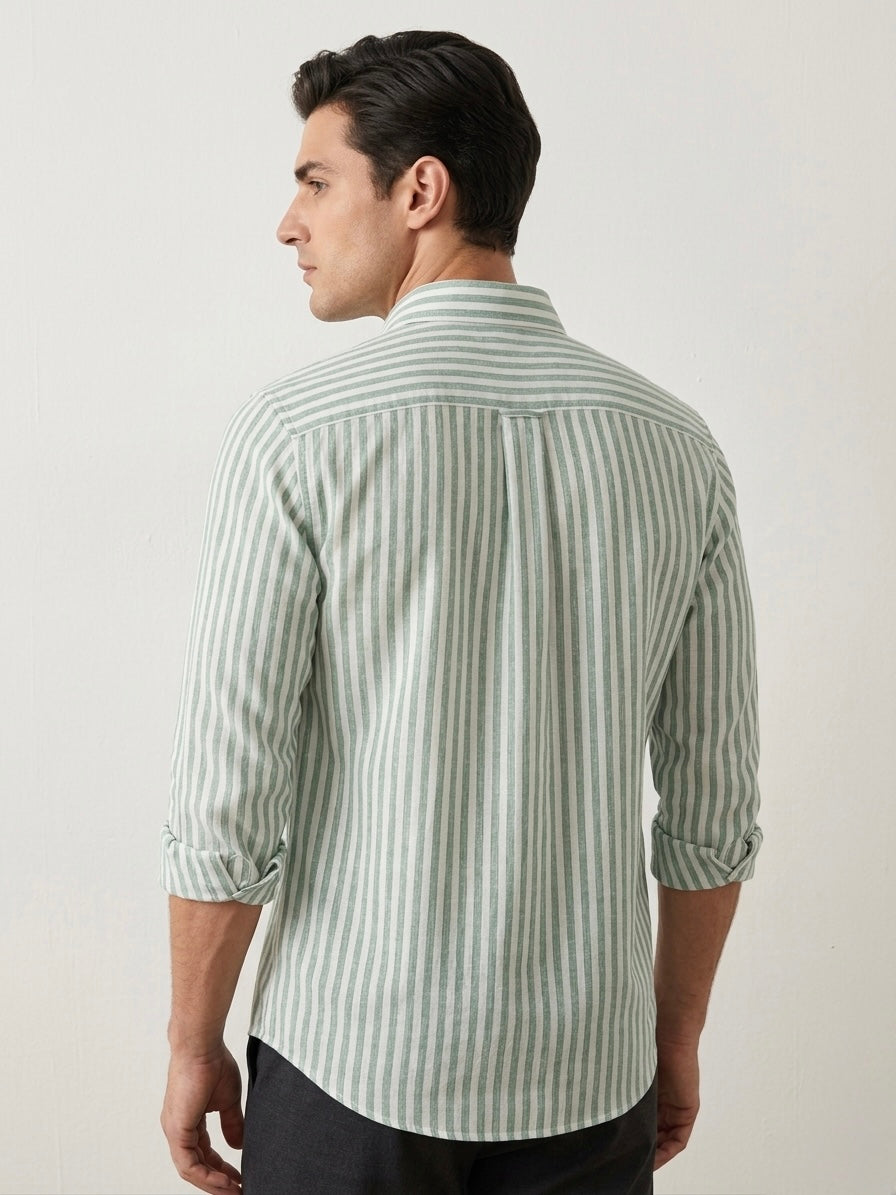 Light Olive Stripe Shirt