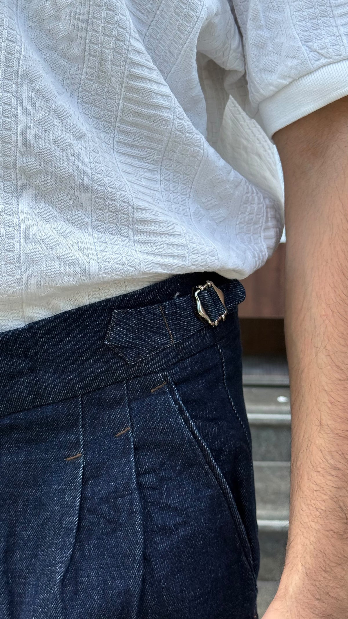 Italian Denim Bootcut Pants for Men ā Indigo Blue