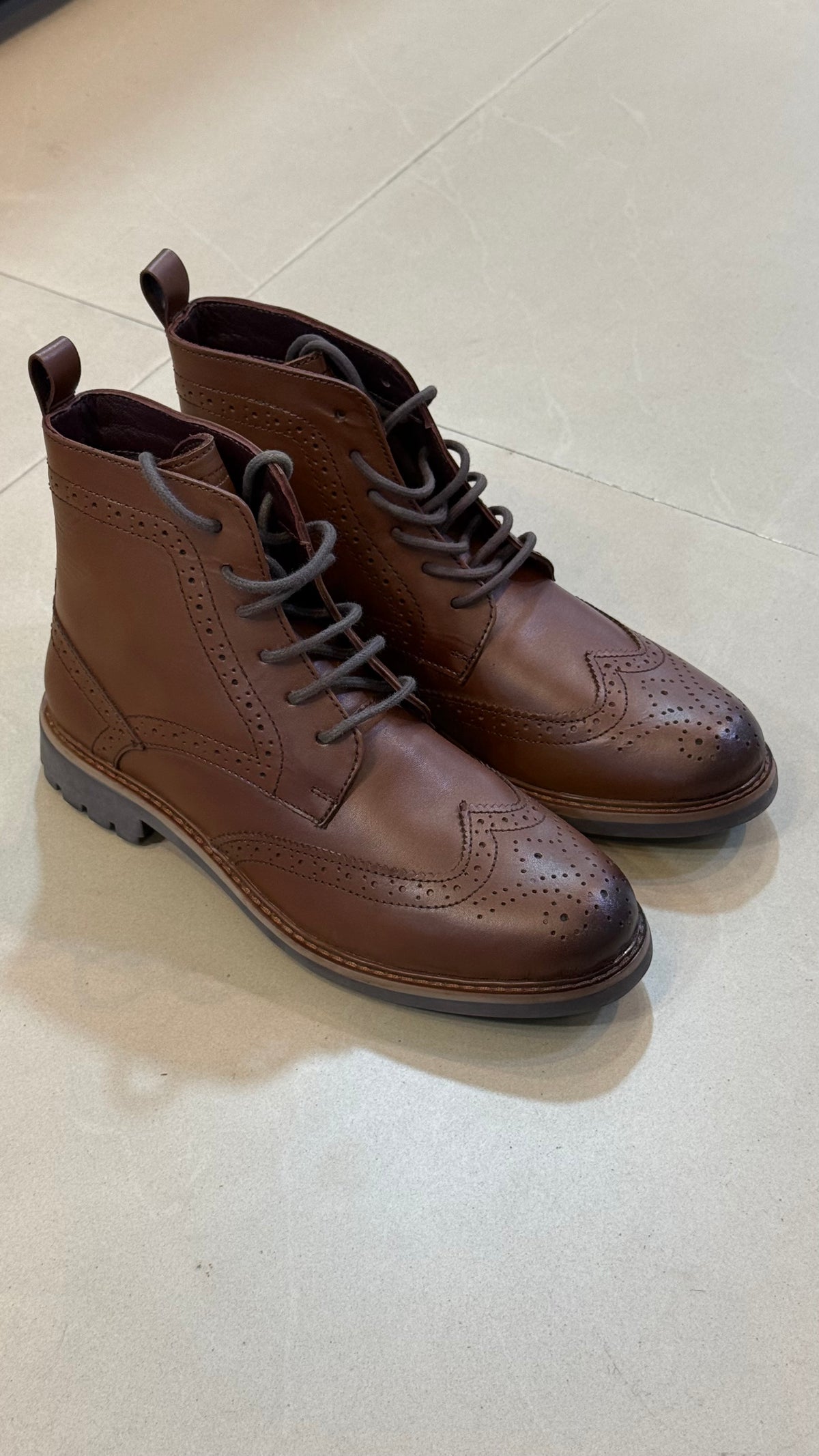 High Ankle Brogue Boots