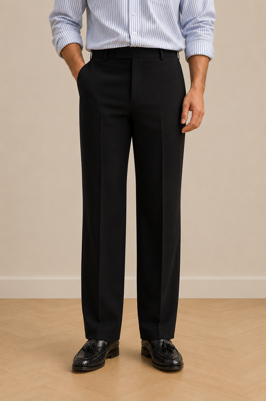 Mudih Black Korean Bootcut Pants for Men | Premium Japanese Fabric