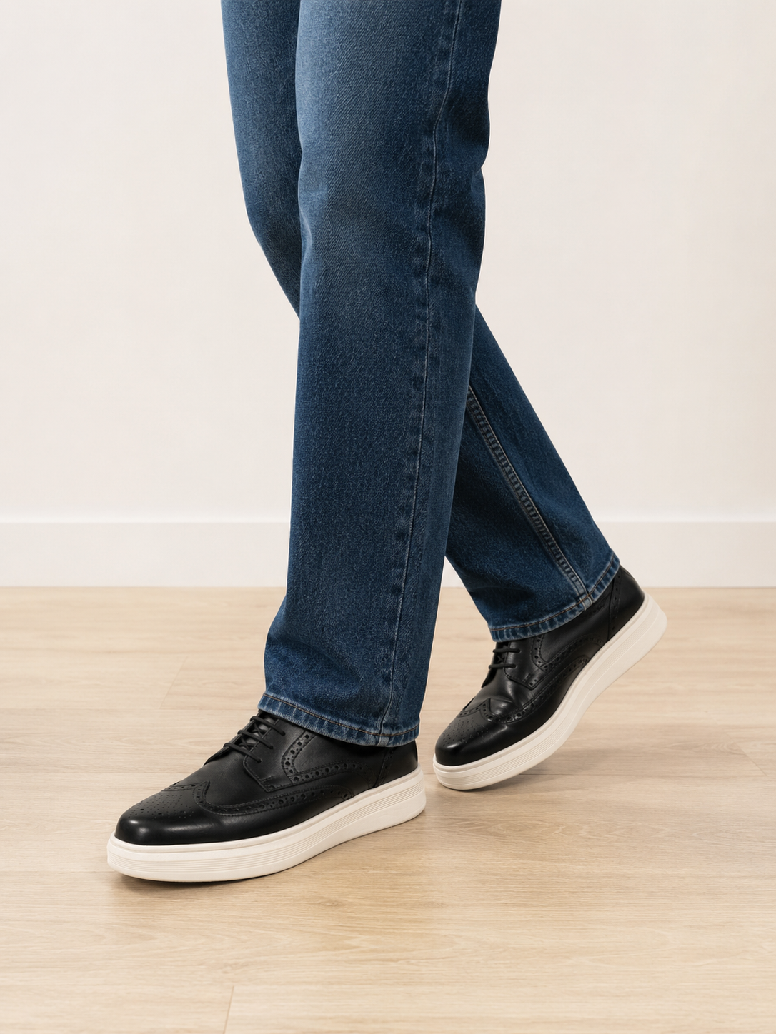 Black brogue hybrid sneaker
