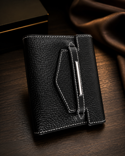 Men's Black Trifold Wallet
