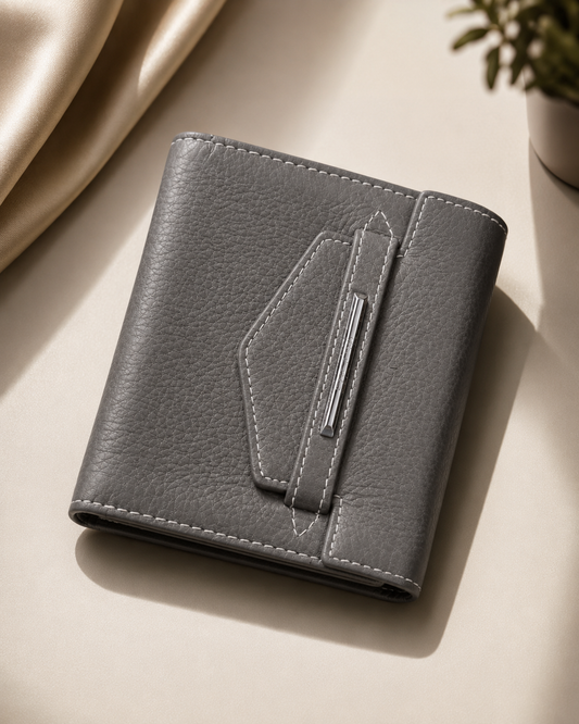 Men's Grey Trifold Wallet