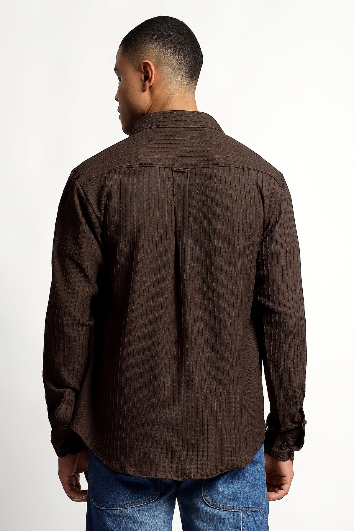 A Textured Brown Shirt