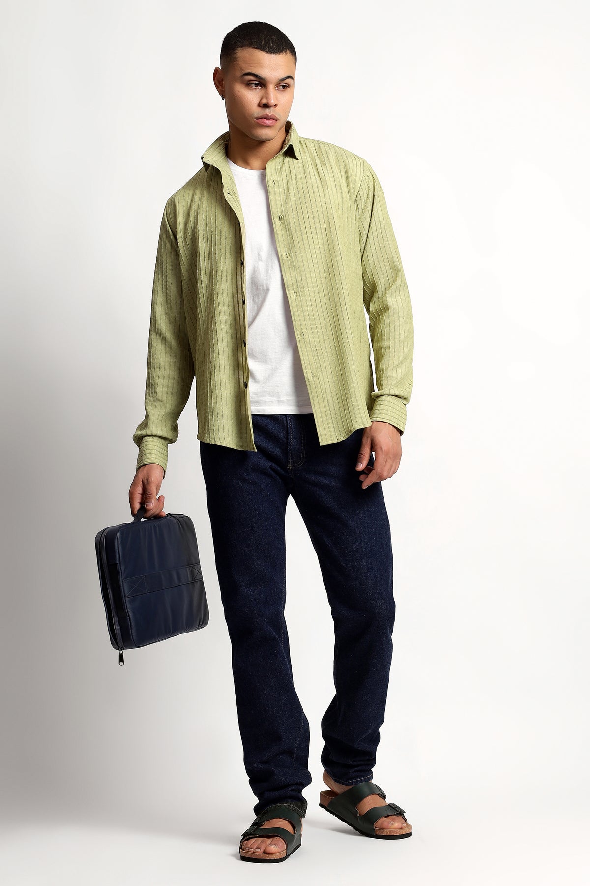 A Textured Pistachio Green Shirt