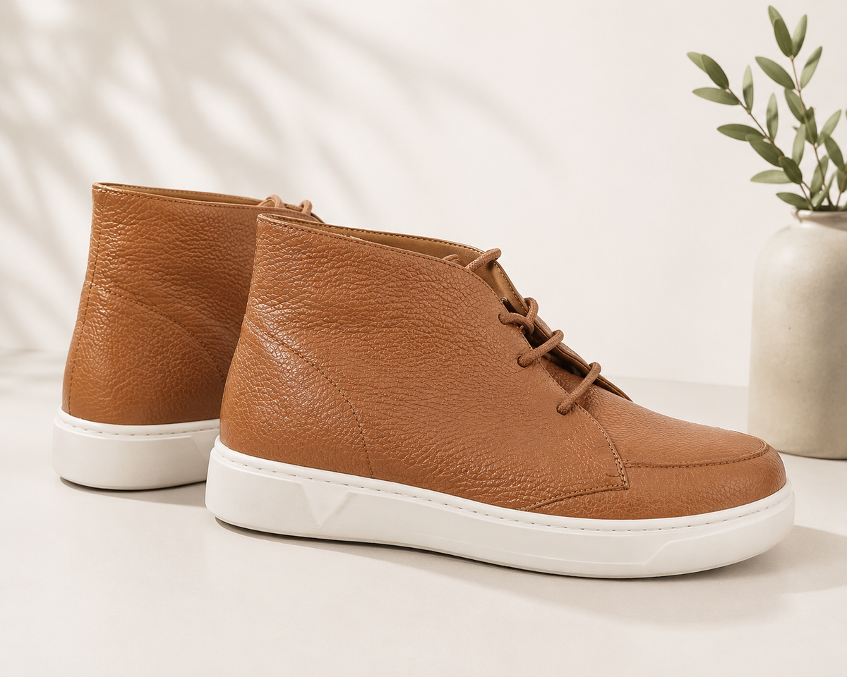 Men's Lace-Up Chukka Boots – Tan Brown