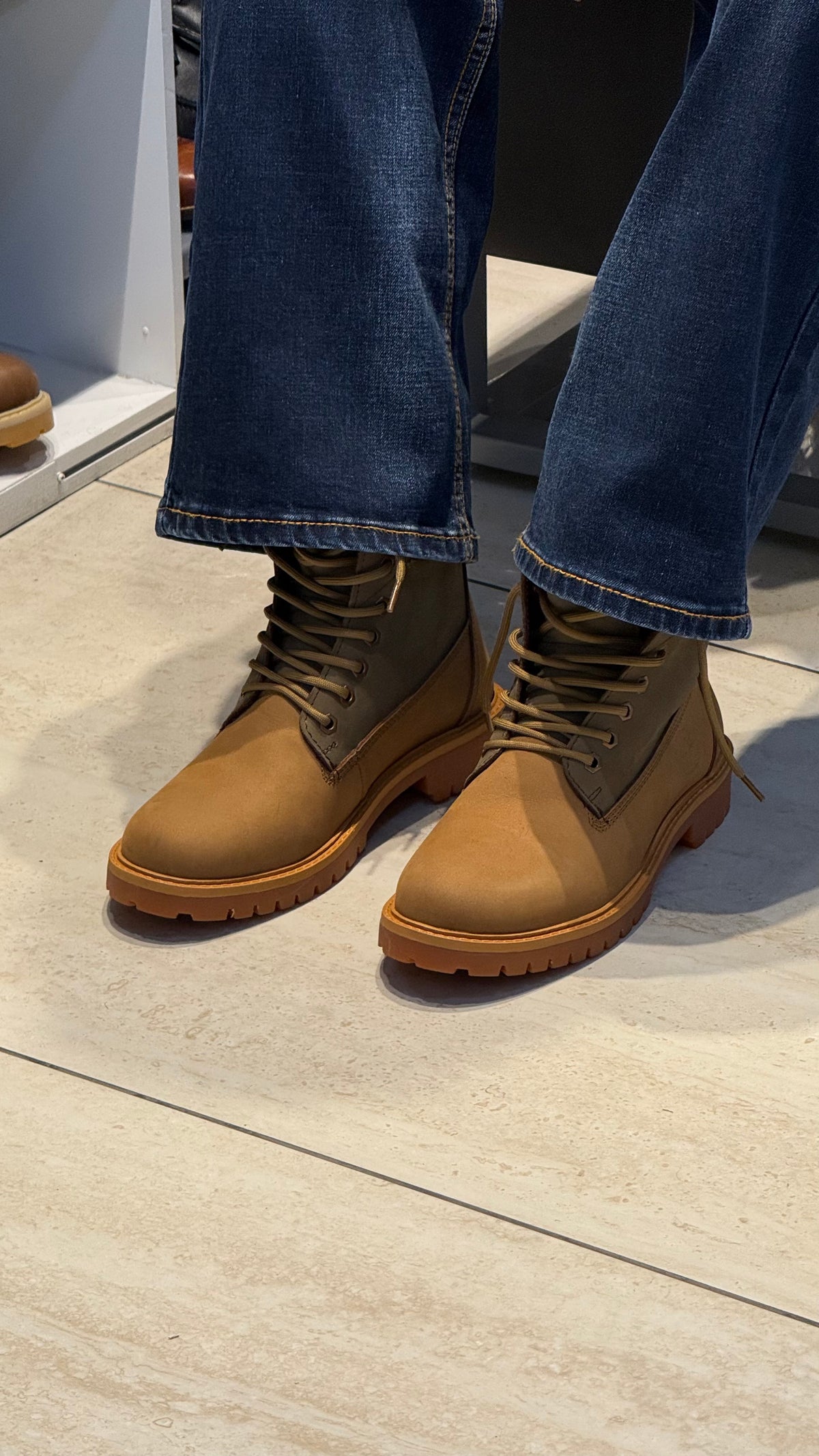 Casual Wear Trendy Boots in Brown & Olive