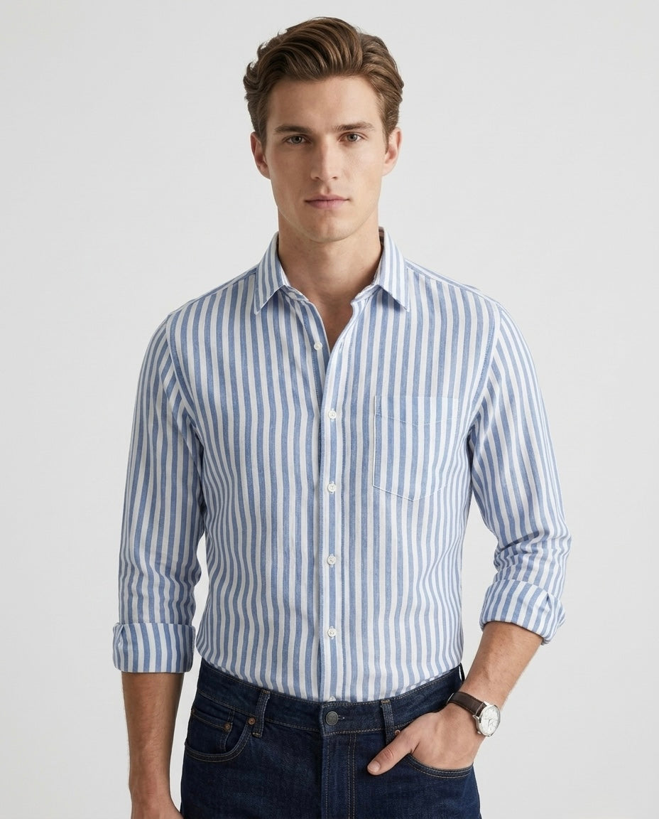 Sky Blue Stripe Shirt