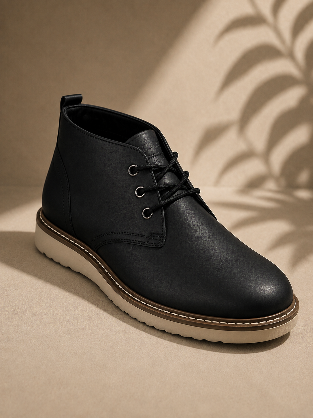 Men's Leather Chukka Boots | Black Lace-Up Ankle Boots
