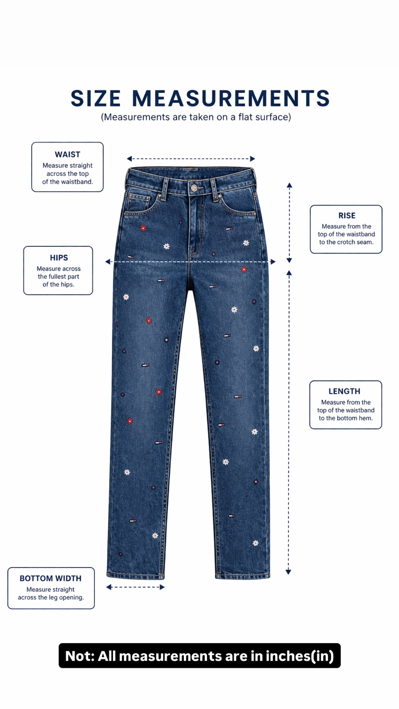 Women’s Straight Fit Printed Jeans