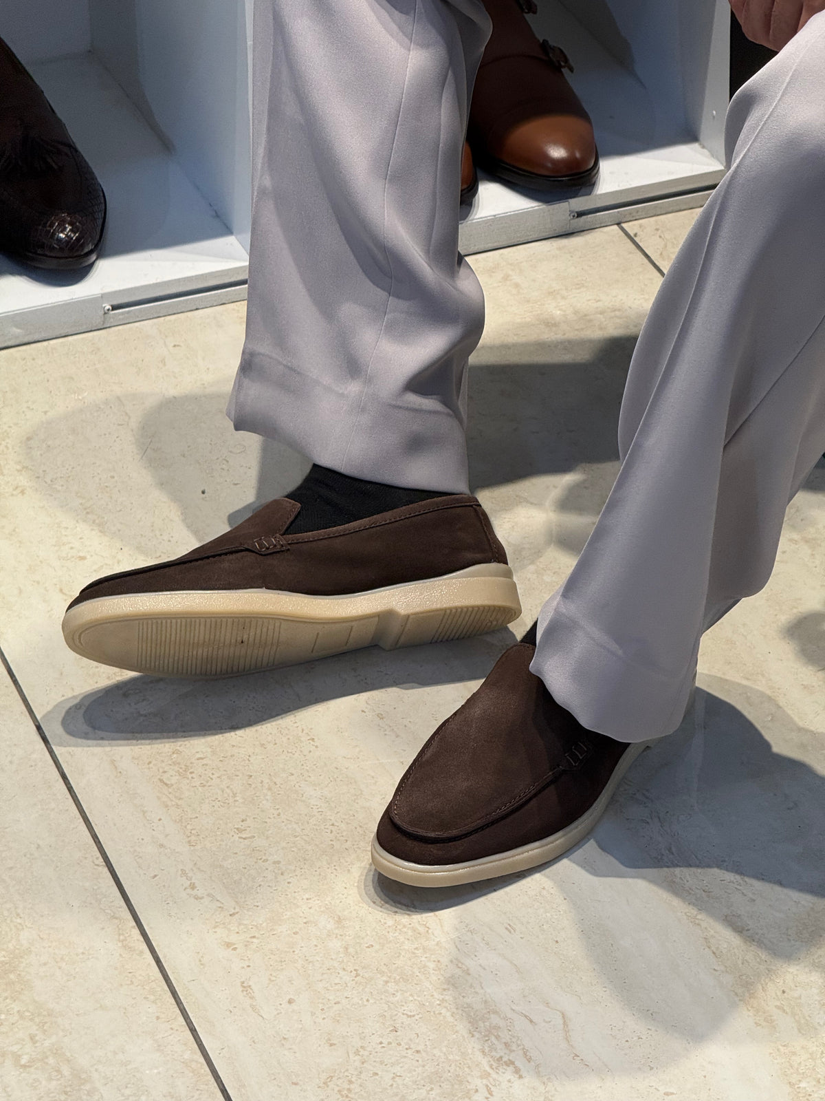 Suede Loafers | Brown