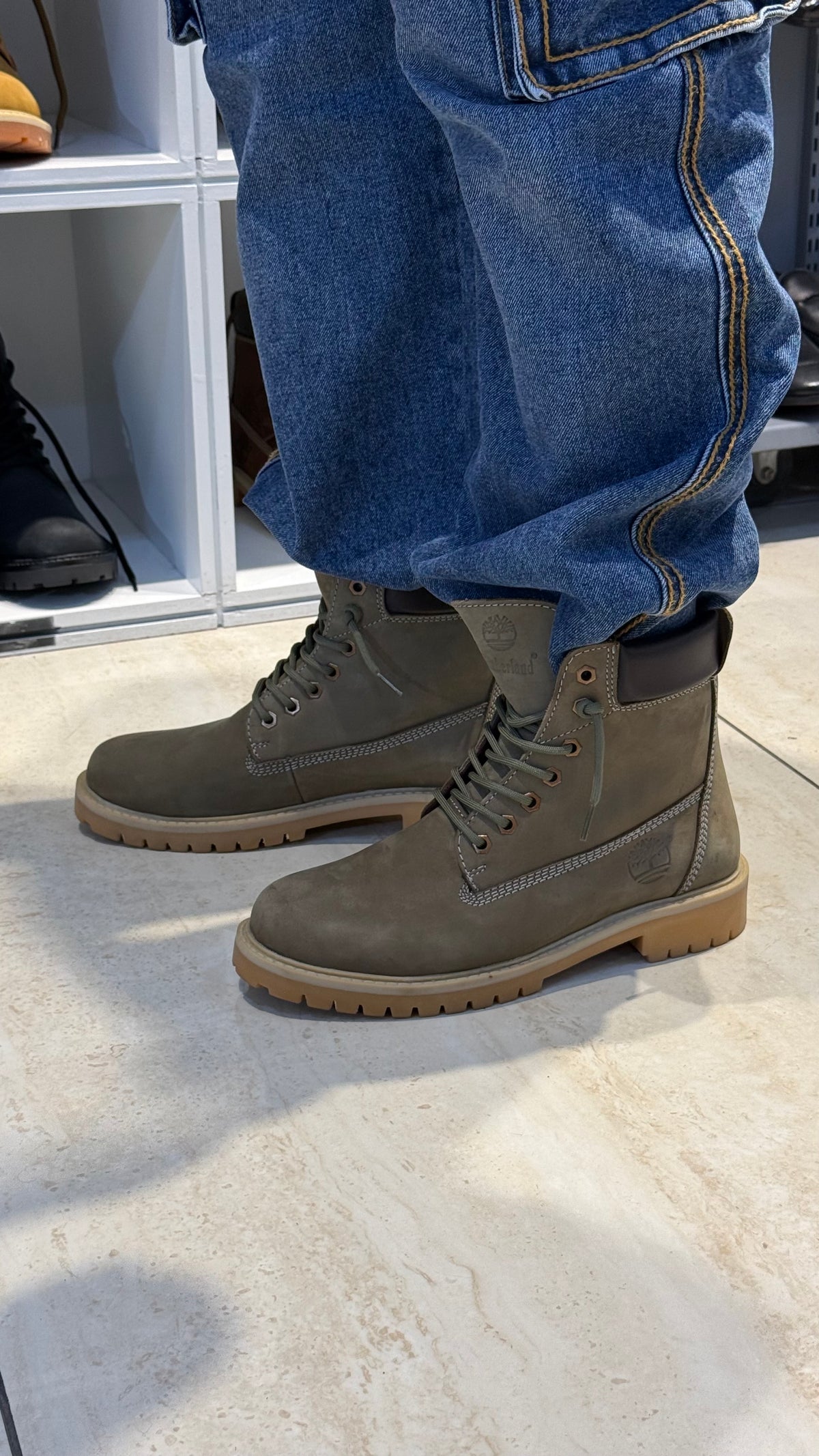 Casual Wear Trendy Boots Olive Green