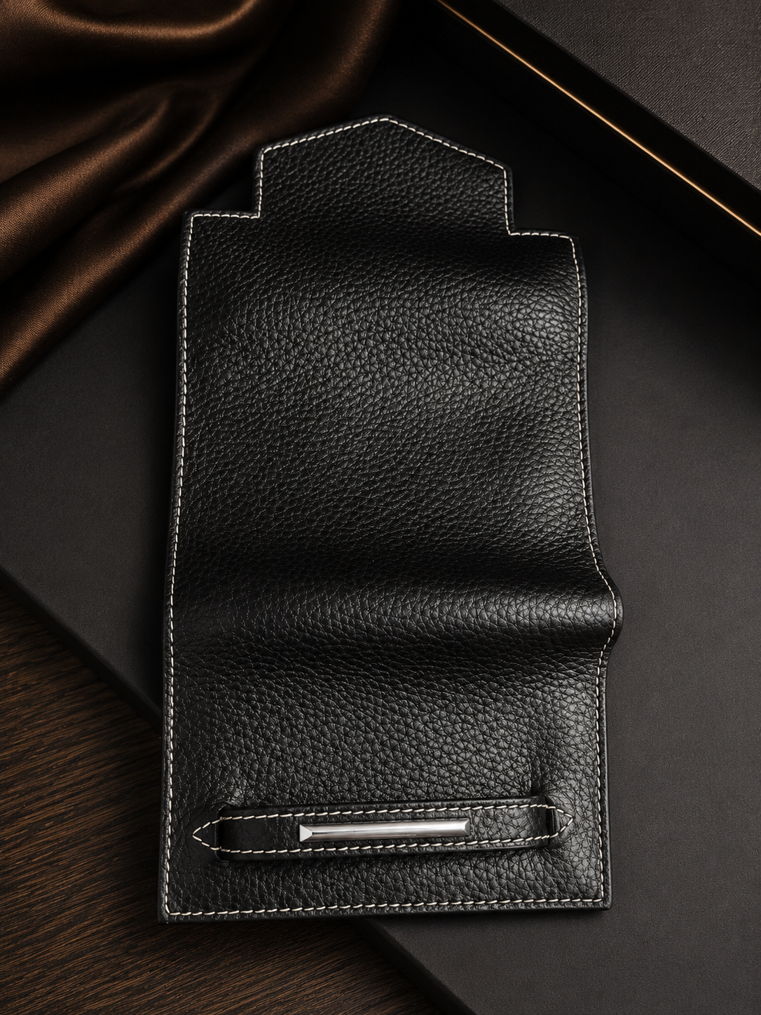 Men's Black Trifold Wallet