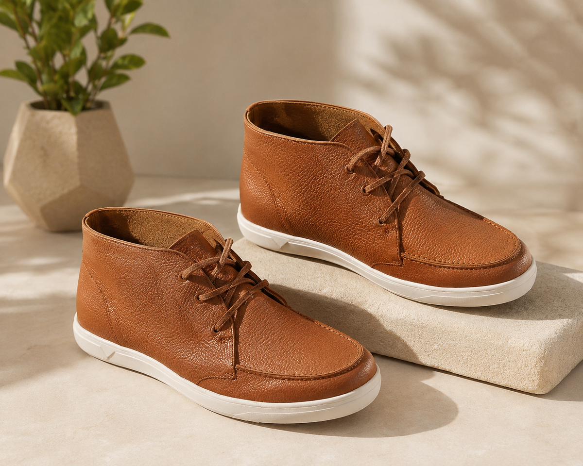 Men's Lace-Up Chukka Boots – Tan Brown