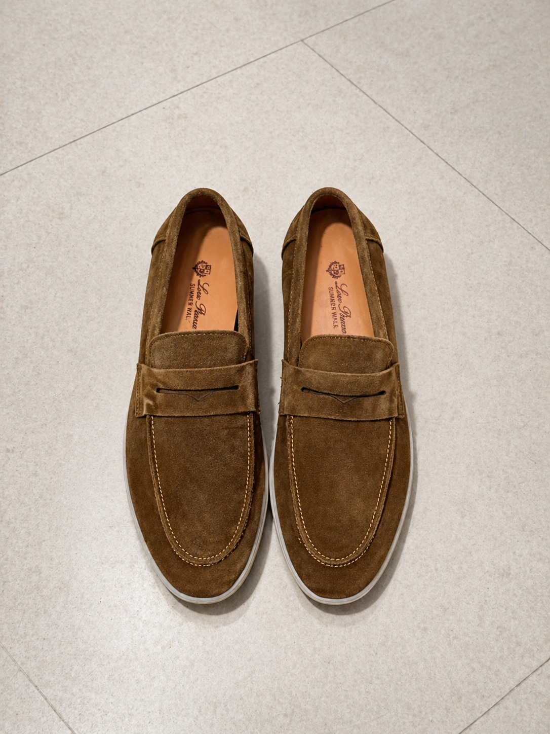 Suede Tan Loafers