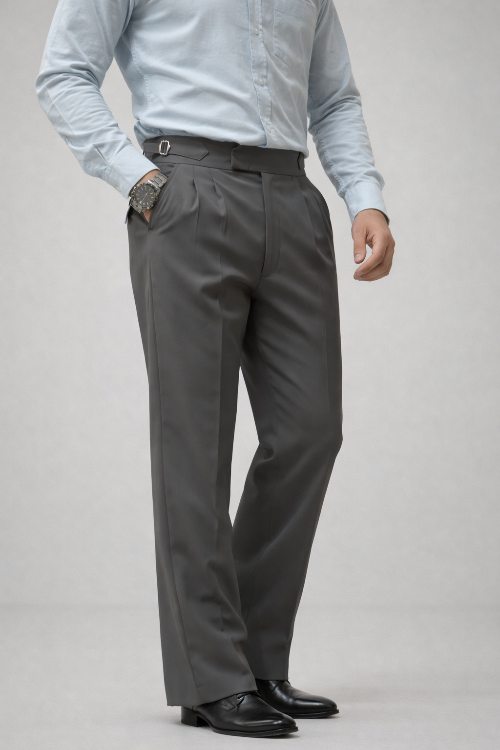 Korean | Bootcut Pants | Size adjustable Buckle