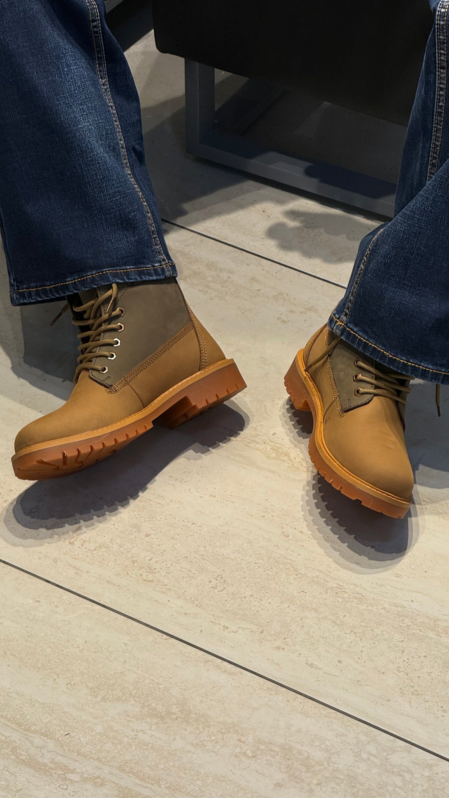 Casual Wear Trendy Boots in Brown & Olive