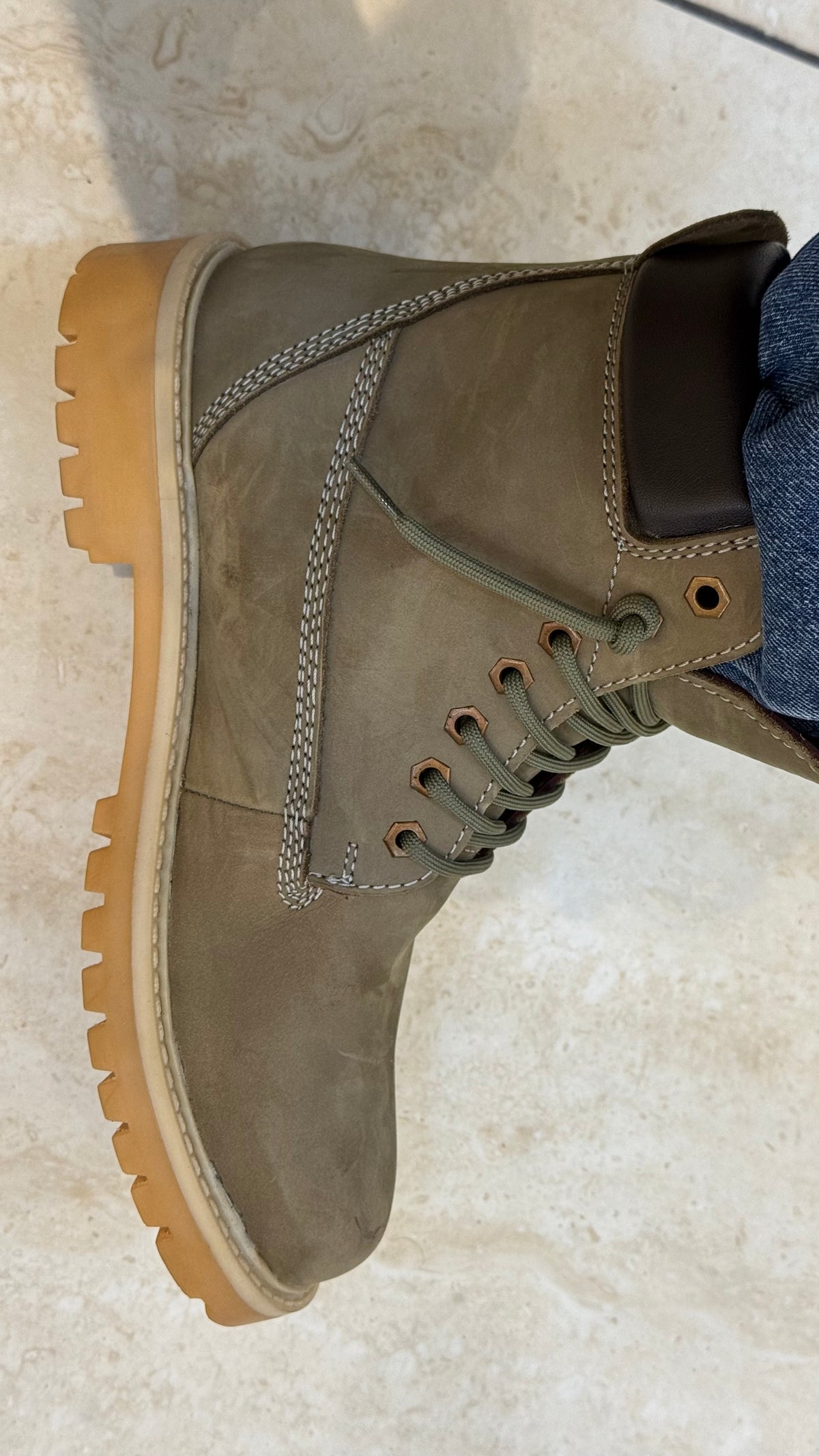 Casual Wear Trendy Boots Olive Green
