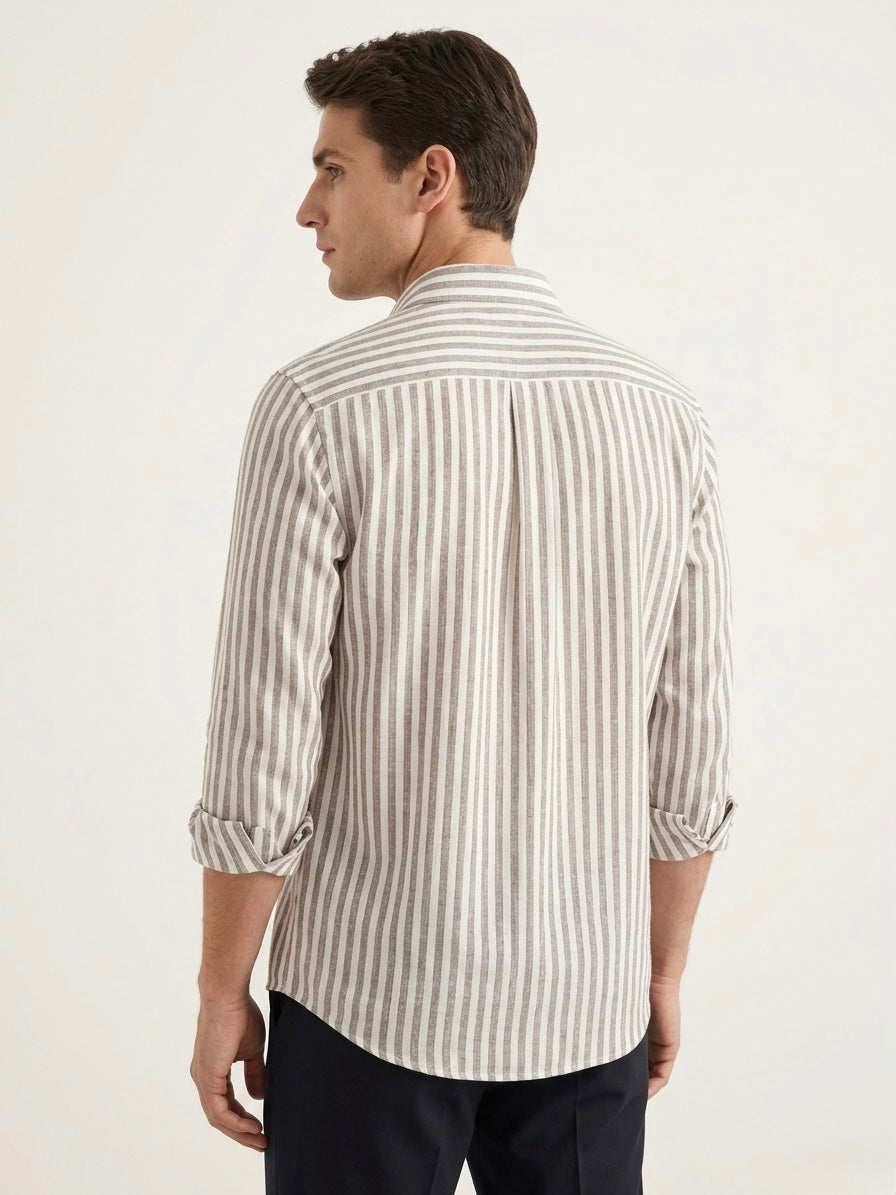 Light Brown Stripe Shirt