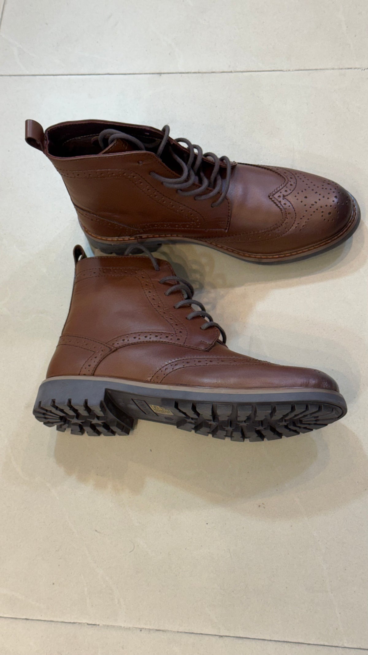 High Ankle Brogue Boots