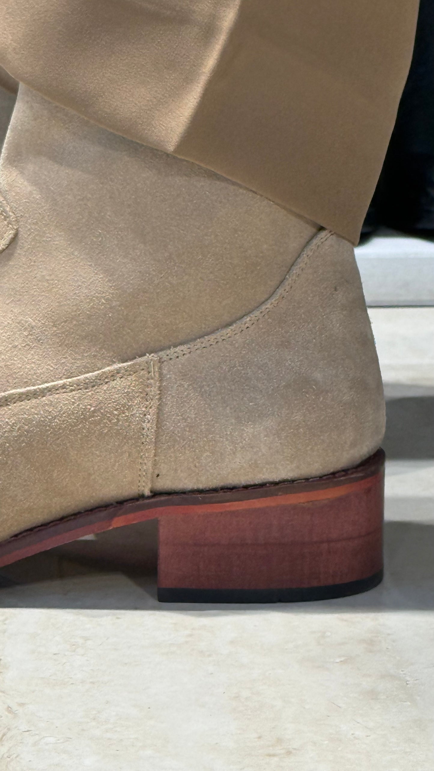 Suede leather Cuban Heel CHELSEA Boots