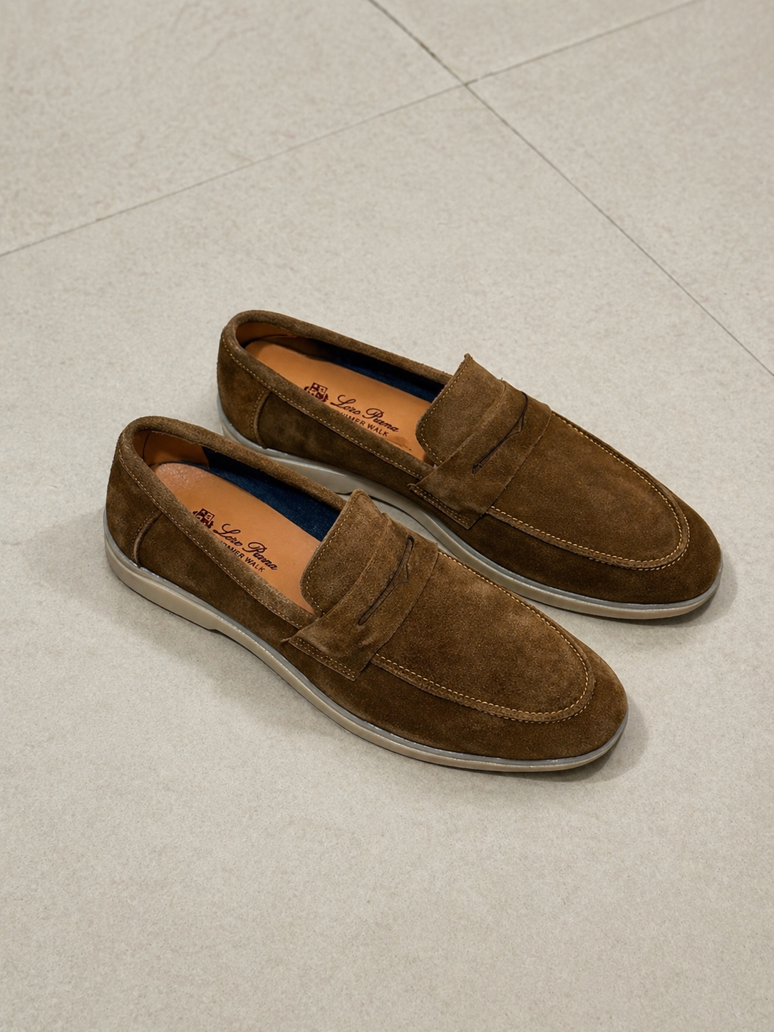 Suede Tan Loafers