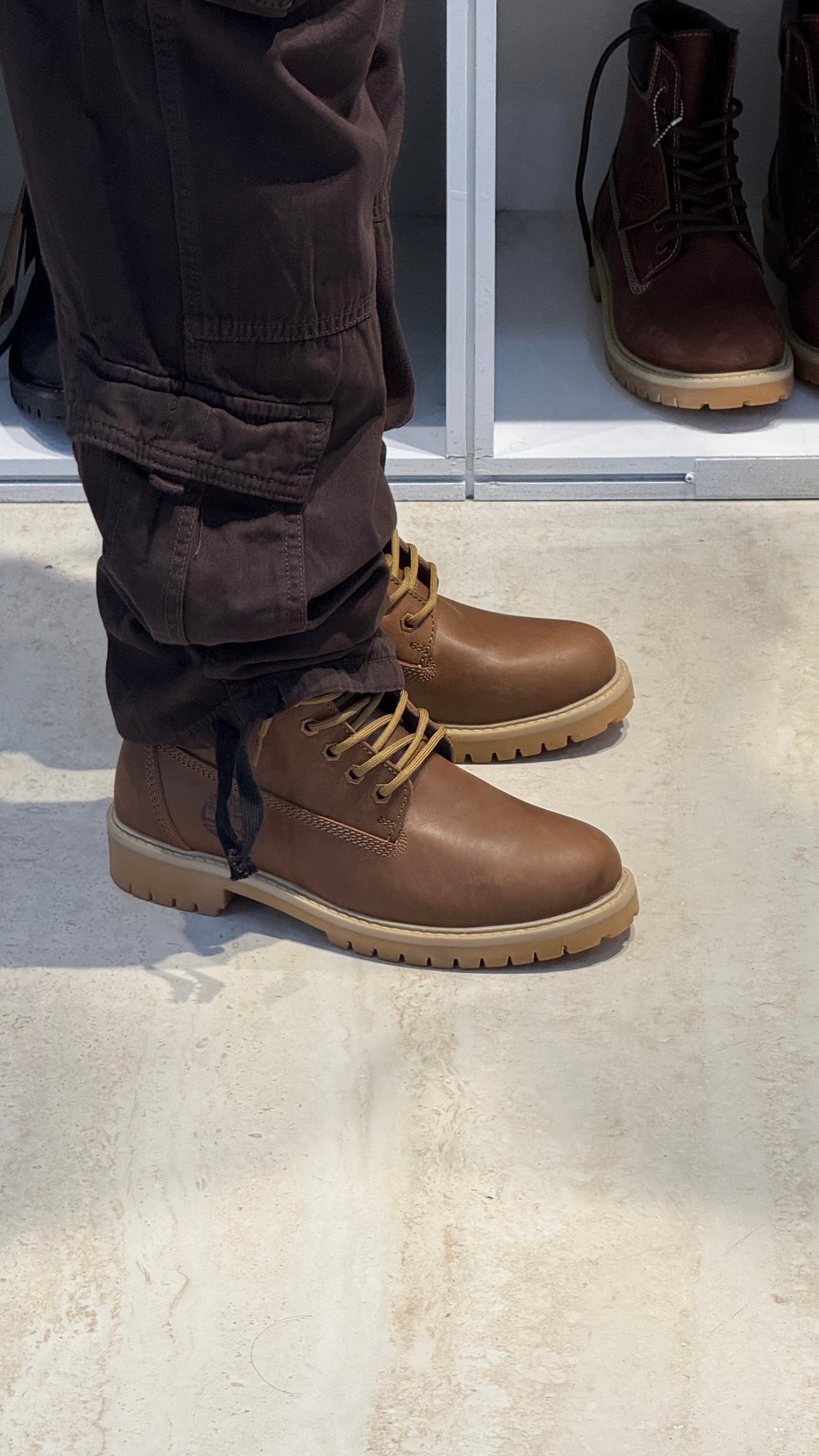 Casual Wear Trendy Boots in Dark Beige