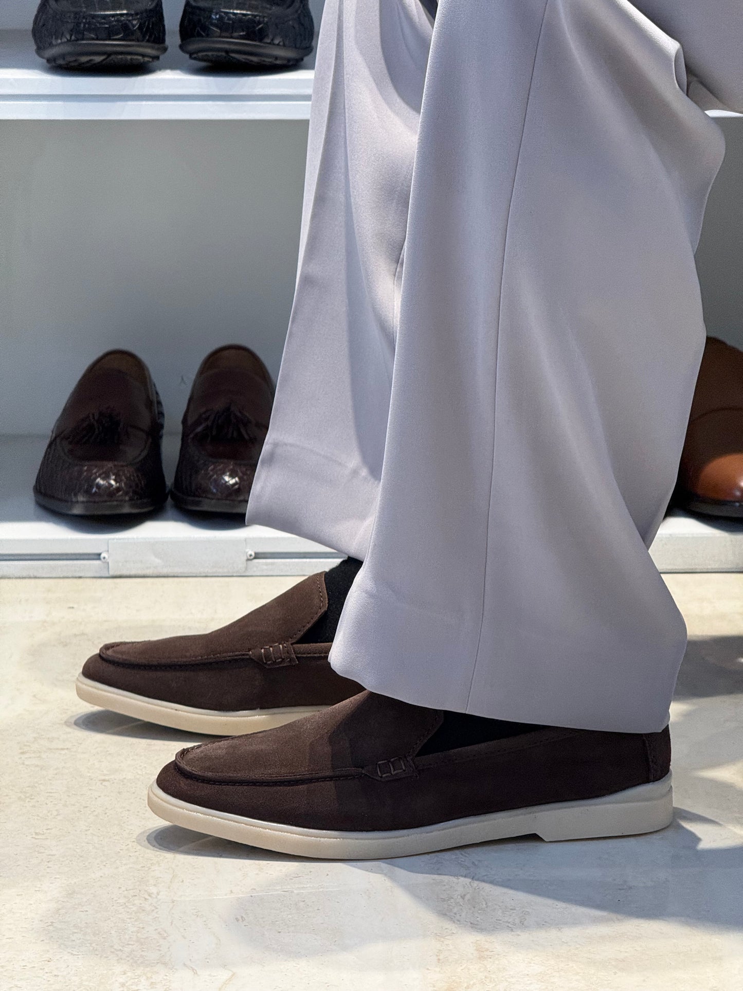 Suede Loafers | Brown