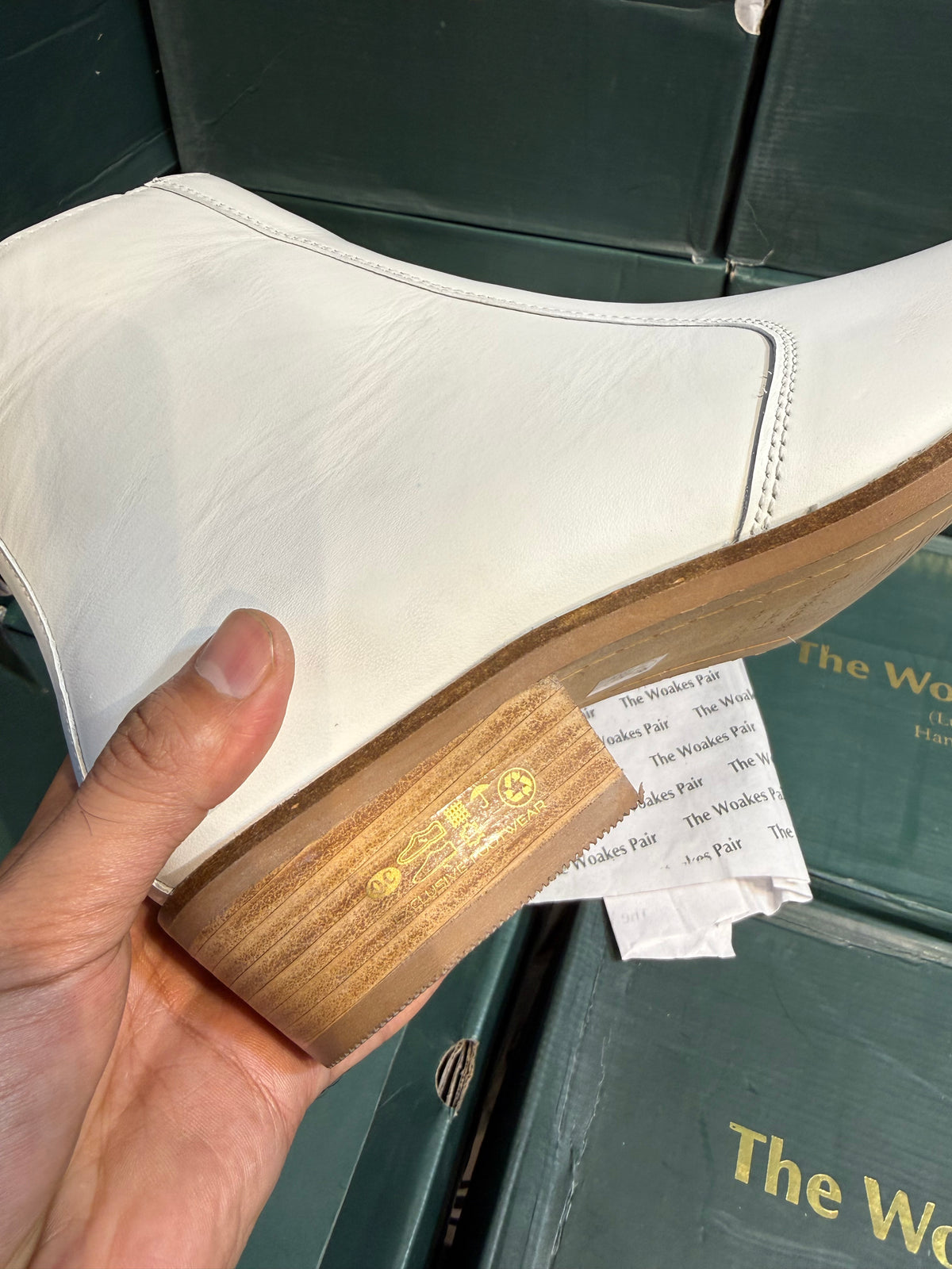 Cuban Heel White Chelsea | Hand Made| Pointed Brass Toe | Party Wear |