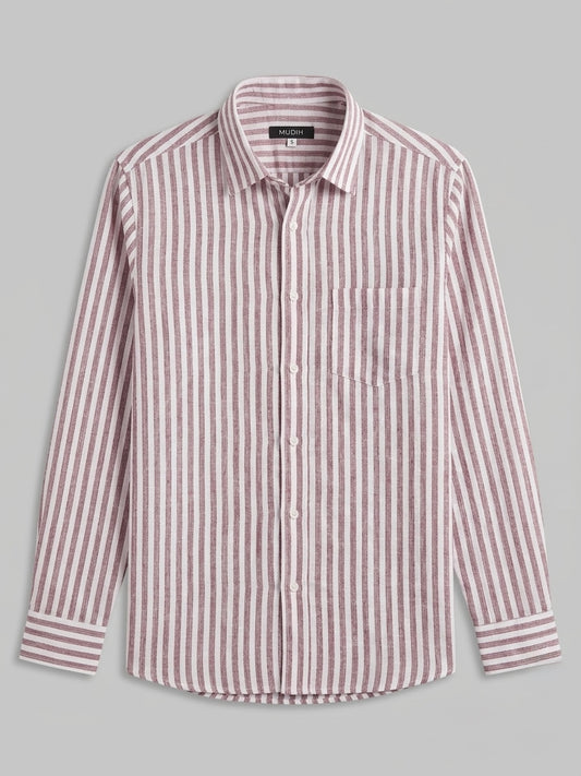 Dusty Red Stripe Shirt