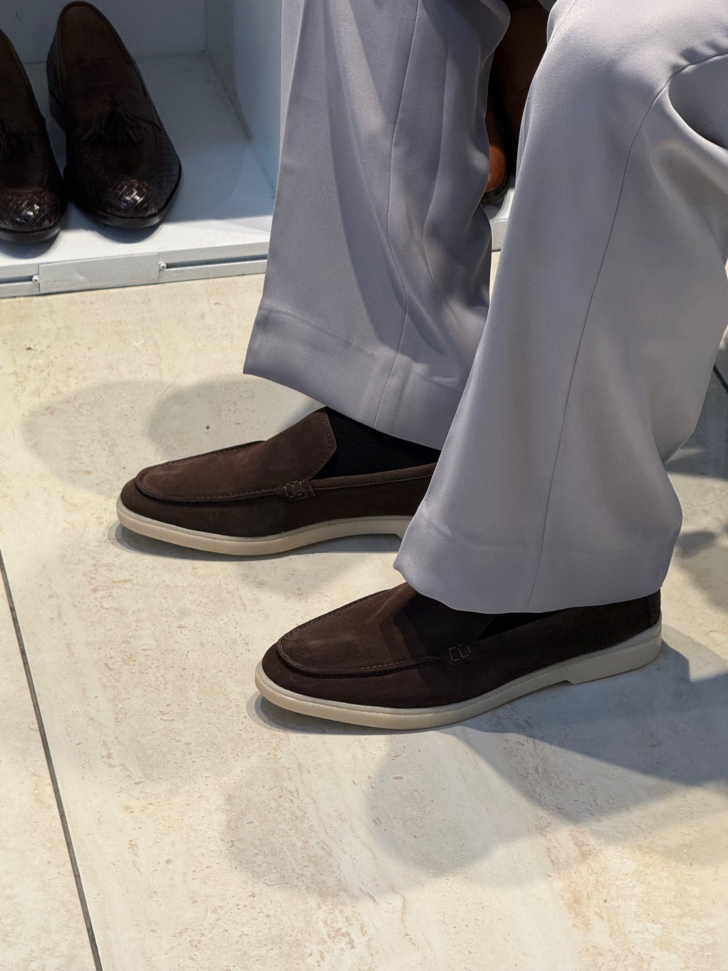 Suede Loafers | Brown