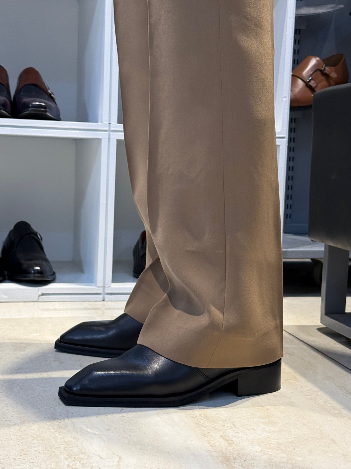 Cuban Heel Black Chelsea | Hand Made|Square Toe | Party Wear