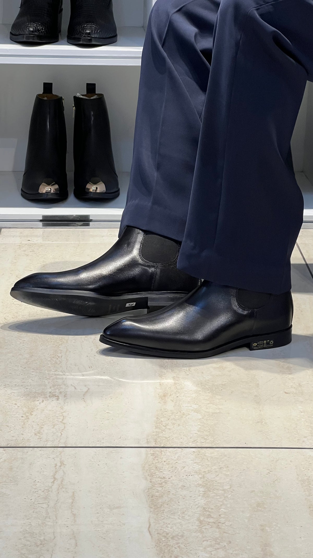 Black Chelsea | Hand Made Pointed Tapered Toe |