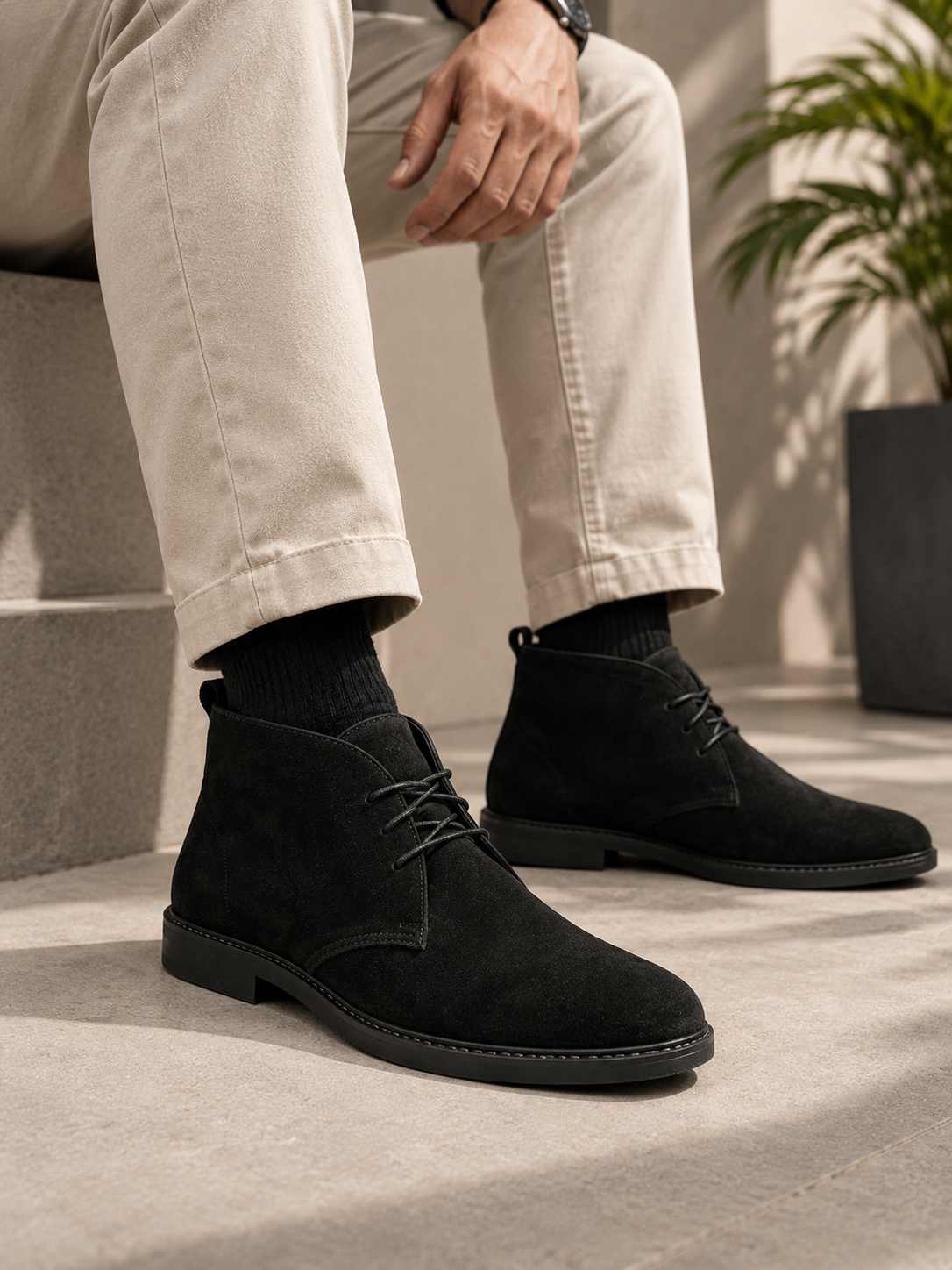 Black Suede Chukka boot
