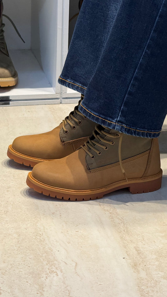Casual Wear Trendy Boots in Brown & Olive