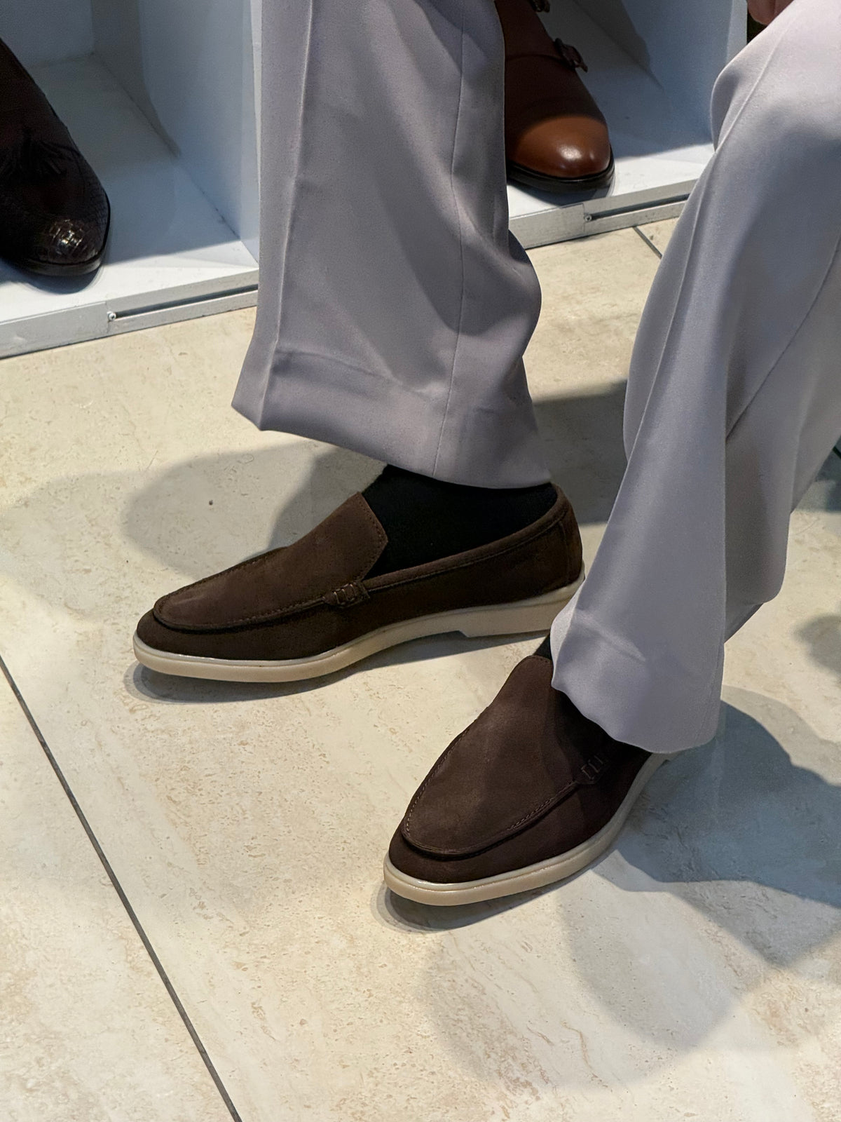 Suede Loafers | Brown