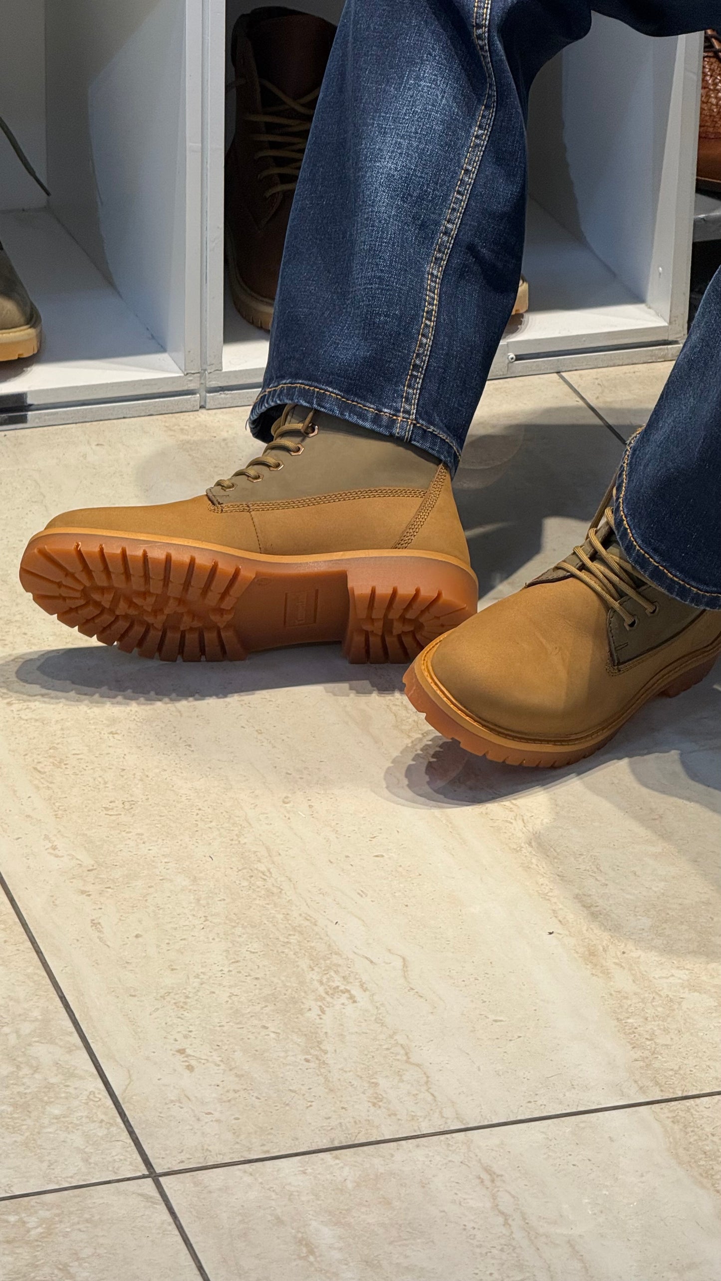 Casual Wear Trendy Boots in Brown & Olive