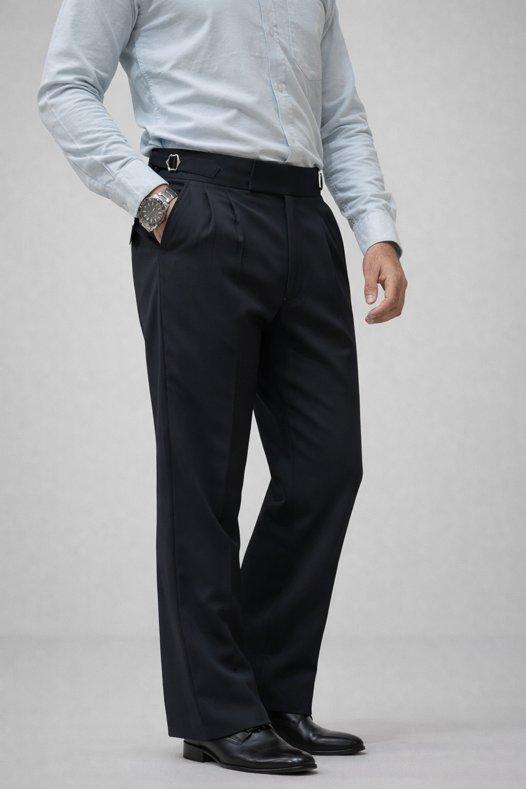 Korean | Bootcut Pants | Size adjustable Buckle