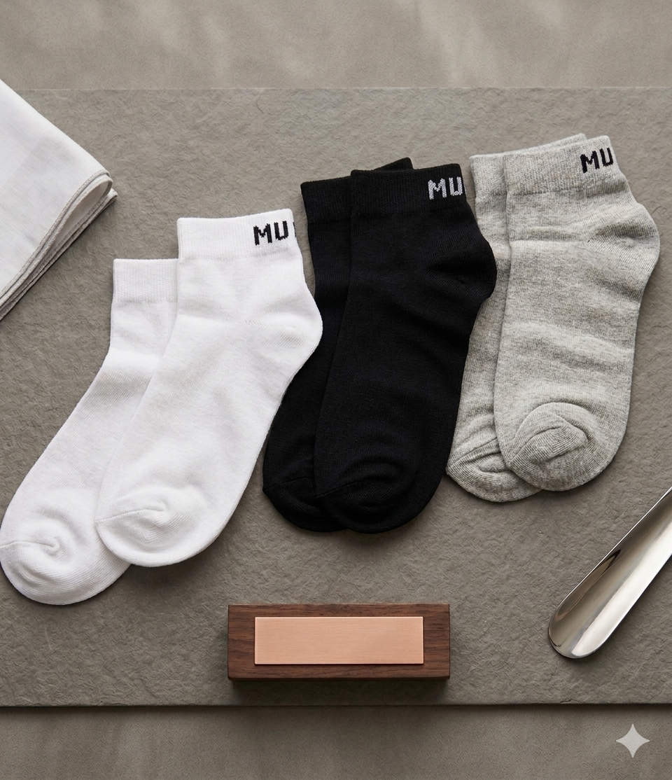 Men's Cotton Ankle Socks - Pack of 3