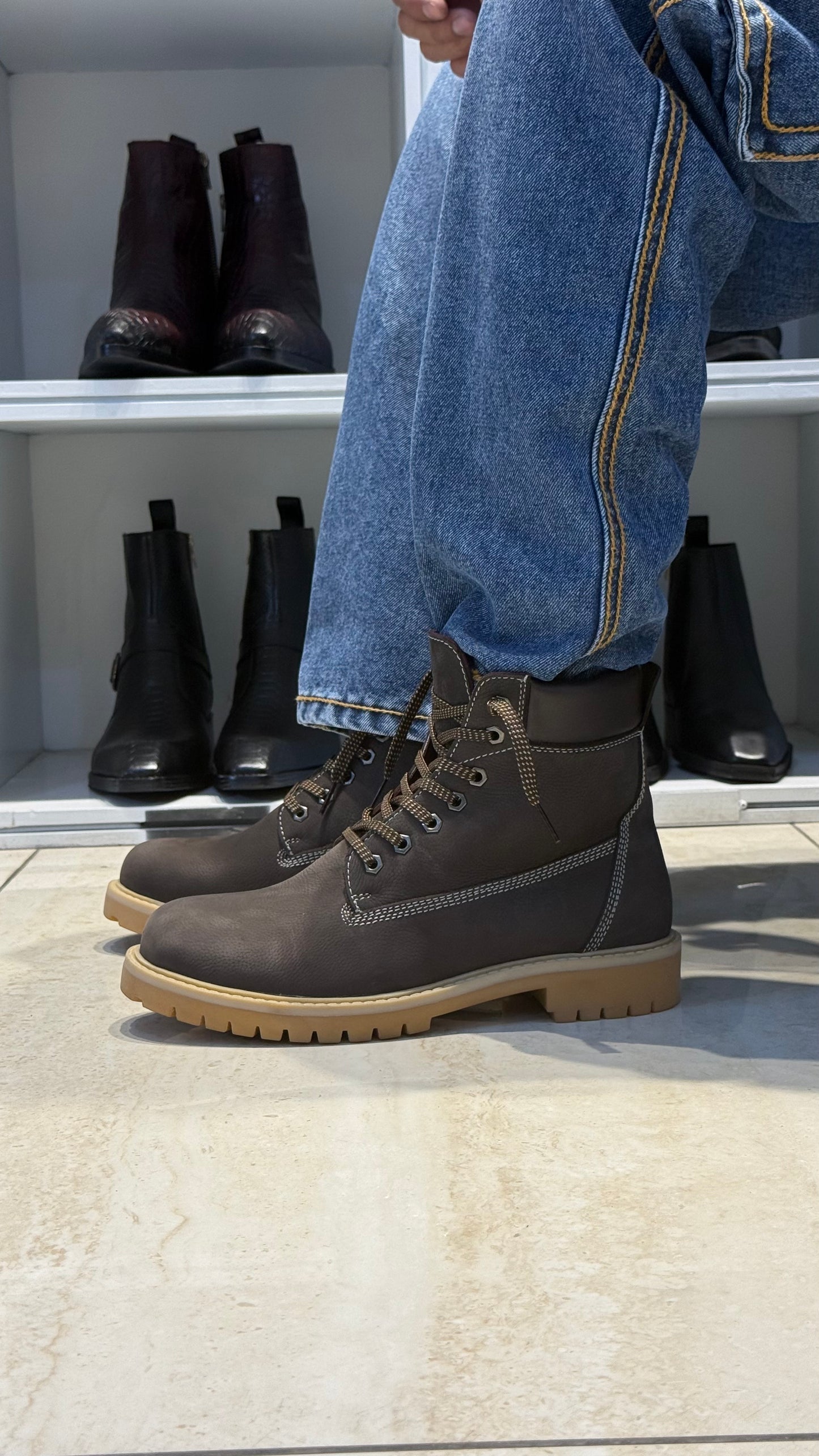 Casual Wear Trendy Boots in Brown