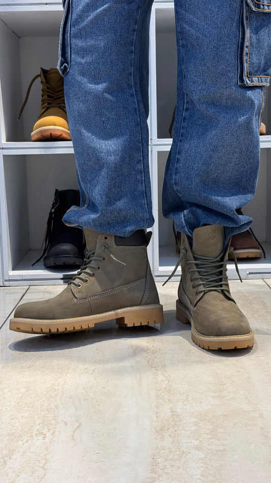 Casual Wear Trendy Boots Olive Green