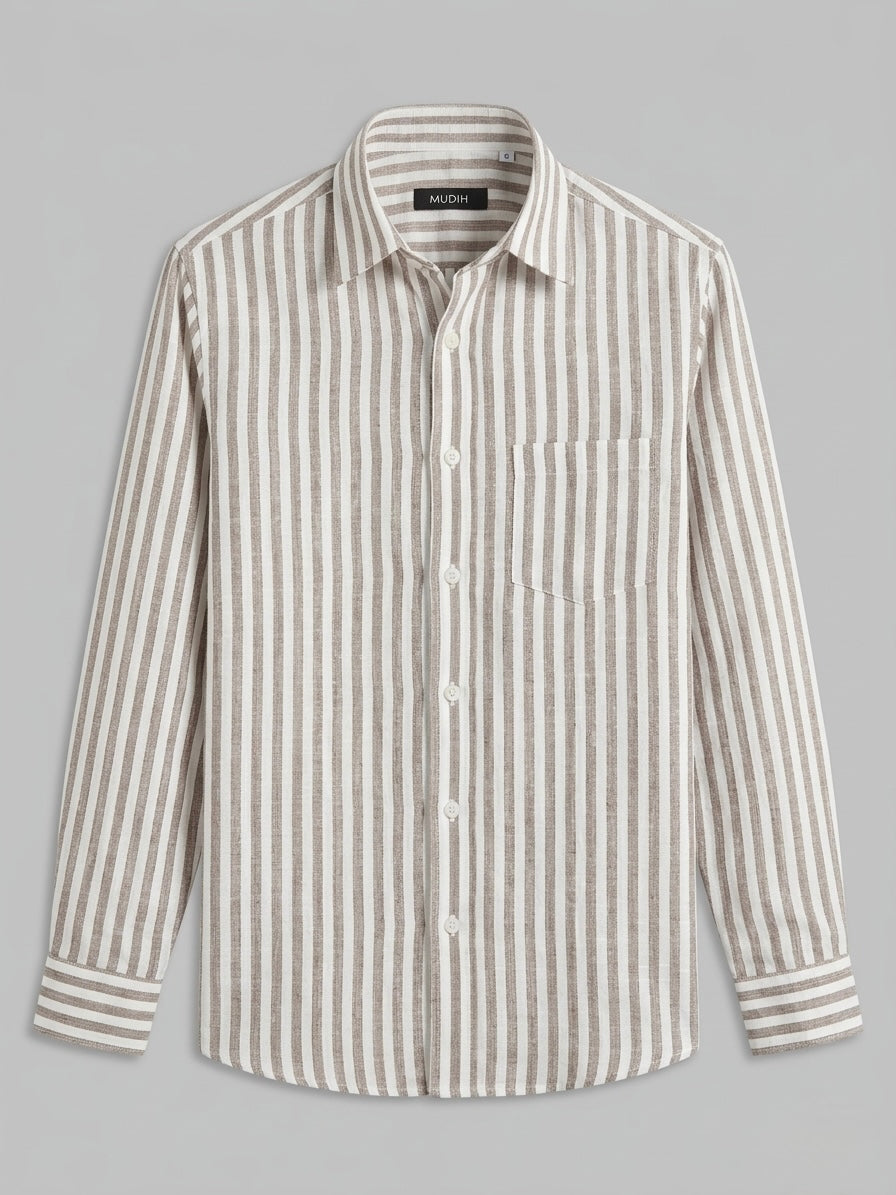 Light Brown Stripe Shirt