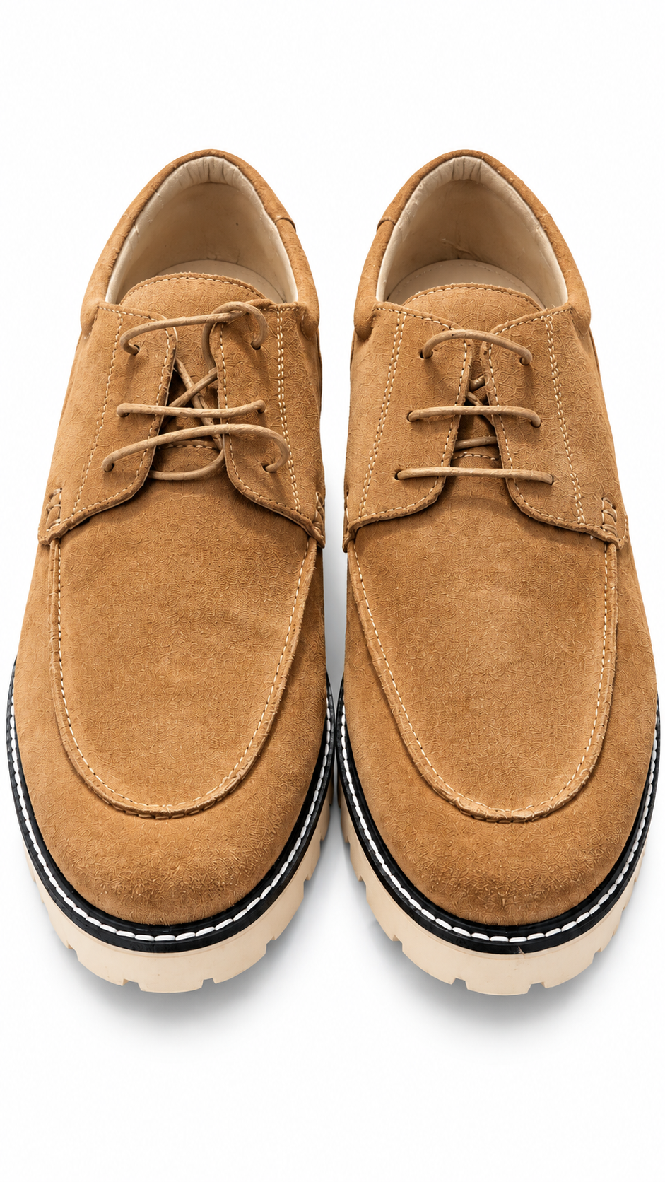 Beige Suede Leather Boat Shoes