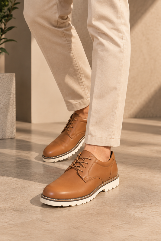 Plain-Toe Casual Dress Oxfords